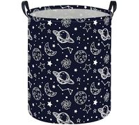 DDBASKET Kids Laundry Basket Space Hamper for Nursery Star Hamper Cute Kids Storage Bin Organizer Room Decor for Home(Starlit sky)
