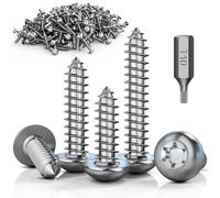 ddckj 100Pcs M3 x 10 mm Stainless Steel Self Tapping Screws Pan Head Screws Torx Self Drilling Screws for Metal with T10 Drill Bit