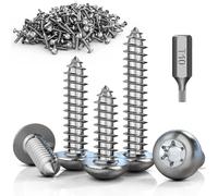 ddckj 100Pcs M3 x 18 mm Stainless Steel Self Tapping Screws Pan Head Screws Torx Self Drilling Screws for Metal with T10 Drill Bit