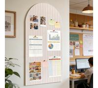 ddckj 120x60cm Large Cork Board 0.9cm Thick Felt Bulletin Board with 50 Push Pins and Adhesive Sticker, Felt Wall Tiles Office Kitchen School for Photos Memos, Light Camel