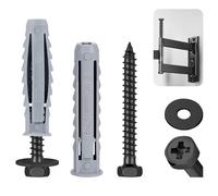ddckj 15 Pcs Wall Plugs for TV Bracket Fixings M6X50 Wall Bolts with Expansion Plugs and Washers for Mounting Television, Sky Shelf Bracket, Water Heaters and Kitchen Cabinets.