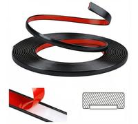 ddckj 18M Peel and Stick Moulding Trim Black Flexible PVC Self Adhesive Tile Edging Trim for Mirror Window Frames Cabinet Ceiling (W:1 cm, T:0.3 cm)