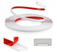 ddckj 18M Peel and Stick Moulding Trim White Flexible PVC Self Adhesive Tile Edging Trim for Mirror Window Frames Cabinet Ceiling (W:1 cm, T:0.3 cm)