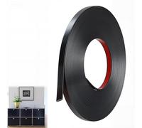 ddckj 18M Peel and Stick Wall Moulding Panels Waterproof Flexible Moulding Trim Self Adhesive Trim for Mirror Frame Decor,Window Frames,Walls, Floor, Cabinet, Ceiling,Tile Edge（Matte Black 18mx0.64cm)