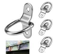 ddckj 4 Pcs D Ring Tie Down Anchor 1/4 Inch Heavy Duty Lashing Rings Stainless Steel for Loads on Case SUV Trailers Truck Camper Motorhome Warehouse Boats Cargo Securing