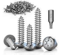 ddckj 60Pcs M5 x 20 mm Stainless Steel Self Tapping Screws Pan Head Screws Torx Self Drilling Screws for Metal with T25 Drill Bit