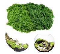 ddckj Fake Moss 100g Artificial Moss for Indoor plant pots,Room Balcony Garden,Landscaping,Crafts, Decor, Model Making,Patio,Floristry and More (Dark Green 50g+Light Green 50g)