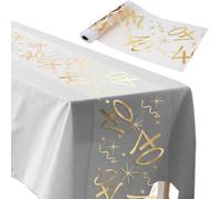 ddckj Happy Birthday Table Runner 28 cm x 10 m 40th Birthday Table Cloth Golden Table Decorations for Men and Women Anniversary Celebrations Banquets Parties
