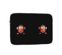 DDCXZPP Big Strawberry Little Monkey Printed Portable Laptop Sleeve Case - Shockproof Portable Laptop Sleeve Bag 12 inch for Men and Women Business Travel, Office Daily Use
