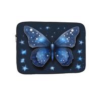 DDCXZPP Blue Starry Butterfly Printed Portable Laptop Sleeve Case - Shockproof Portable Laptop Sleeve Bag 10 inch for Men and Women Business Travel, Office Daily Use