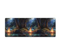 DDCXZPP Bonfire by The Stream Printed Extra Large Mouse pad Mousepad 12x31.5in for Desktop Computers, laptops, Personal Computers