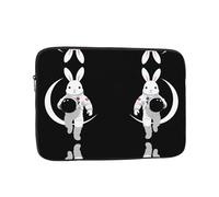 DDCXZPP Bunny Astronaut on The Moon Printed Portable Laptop Sleeve Case - Shockproof Portable Laptop Sleeve Bag 10 inch for Men and Women Business Travel, Office Daily Use
