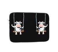 DDCXZPP Cow on The Swing Printed Portable Laptop Sleeve Case - Shockproof Portable Laptop Sleeve Bag 12 inch for Men and Women Business Travel, Office Daily Use