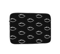 DDCXZPP Crazy Black and White Fangs Printed Portable Laptop Sleeve Case - Shockproof Portable Laptop Sleeve Bag 17 inch for Men and Women Business Travel, Office Daily Use