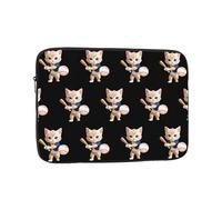 DDCXZPP Cute Kitten Playing Baseball Printed Portable Laptop Sleeve Case - Shockproof Portable Laptop Sleeve Bag 13 inch for Men and Women Business Travel, Office Daily Use