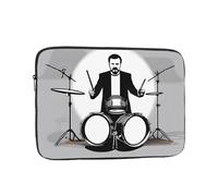 DDCXZPP Drum kit Drummer Printed Portable Laptop Sleeve Case - Shockproof Portable Laptop Sleeve Bag 15 inch for Men and Women Business Travel, Office Daily Use