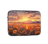 DDCXZPP Yellow Sunflowers at Sunset Printed Portable Laptop Sleeve Case - Shockproof Portable Laptop Sleeve Bag 12 inch for Men and Women Business Travel, Office Daily Use