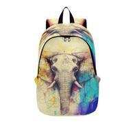 DDDIYEU Abstract Elephant Colorful Artistic Lightweight Laptop Backpack Hiking Daypack for Travel Camping Outdoor