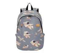 DDDIYEU Astronauts Fun Playful Space Lightweight Laptop Backpack Hiking Daypack for Travel Camping Outdoor