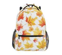 DDDIYEU Autumn Leaves Bright Shoulder Backpack Student Bookbags for Travel Kid Girls Boys