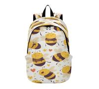 DDDIYEU Bee Yellow Playful Friendly Lightweight Laptop Backpack Hiking Daypack for Travel Camping Outdoor