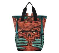 DDDIYEU Blue Hands Unique Red Artistic Diaper Bag Backpack Mom Bag Casual Lightweight Large Capacity for Travel Mammy Women Girls