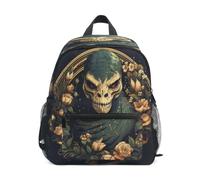 DDDIYEU Blue Snake Dark Gothic Toddler Backpack Bookbag Mini Shoulder Bag for 1-6 Years Travel Boys Girls Kids with Chest Strap Clip Whistle