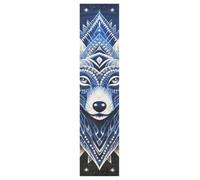 DDDIYEU Blue Wolf Mystical Celestial Art Skateboard Grip Tape Sheets Creative Longboard Waterproof Griptapes for Youth Boys Girls Kids Men No Bubble Free Easy to Apply(1Pcs)
