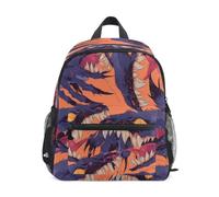 DDDIYEU Cartoon Animals Abstract Monster Toddler Backpack Bookbag Mini Shoulder Bag for 1-6 Years Travel Boys Girls Kids with Chest Strap Clip Whistle