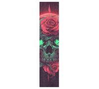 DDDIYEU Cartoon Skull Roses Dark Skateboard Grip Tape Sheets Creative Longboard Waterproof Griptapes for Youth Boys Girls Kids Men No Bubble Free Easy to Apply(1Pcs)