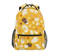 DDDIYEU Cat Paws Yellow Kitty Shoulder Backpack Student Bookbags for Travel Kid Girls Boys