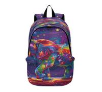 DDDIYEU Colorful Elephant Majestic Artistic Lightweight Laptop Backpack Hiking Daypack for Travel Camping Outdoor