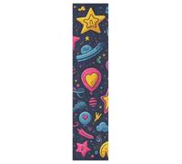 DDDIYEU Colorful Planets Fun Cosmic Skateboard Grip Tape Sheets Creative Longboard Waterproof Griptapes for Youth Boys Girls Kids Men No Bubble Free Easy to Apply(1Pcs)