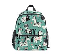 DDDIYEU Cute Horses Joyful Playful Colorful Toddler Backpack Bookbag Mini Shoulder Bag for 1-6 Years Travel Boys Girls Kids with Chest Strap Clip Whistle