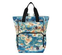 DDDIYEU Cute World Map Colorful Diaper Bag Backpack Mom Bag Casual Lightweight Large Capacity for Travel Mammy Women Girls