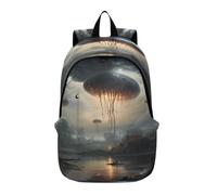 DDDIYEU Dark Balloon Mysterious Artistic Lightweight Laptop Backpack Hiking Daypack for Travel Camping Outdoor