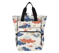 DDDIYEU Dogs Fun Whimsical Colorful Diaper Bag Backpack Mom Bag Casual Lightweight Large Capacity for Travel Mammy Women Girls