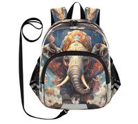 DDDIYEU Elephant Sky Castle Funny Toddler Backpack Mini Shoulder Bag Cute Bookbag for Kids