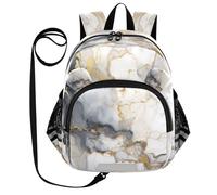 DDDIYEU Golden White Marble Artwork Funny Toddler Backpack Mini Shoulder Bag Cute Bookbag for Kids