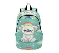 DDDIYEU Gray Koala Rainbow Cute Colorful Lightweight Laptop Backpack Hiking Daypack for Travel Camping Outdoor