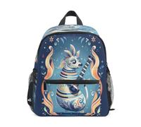 DDDIYEU Joyful Unicorn Dancing Whimsical Artistic Toddler Backpack Bookbag Mini Shoulder Bag for 1-6 Years Travel Boys Girls Kids with Chest Strap Clip Whistle