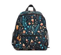 DDDIYEU Little Bears Cute Forest Artwork Toddler Backpack Bookbag Mini Shoulder Bag for 1-6 Years Travel Boys Girls Kids with Chest Strap Clip Whistle