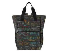 DDDIYEU Math Scientific Artistic Abstract Diaper Bag Backpack Mom Bag Casual Lightweight Large Capacity for Travel Mammy Women Girls