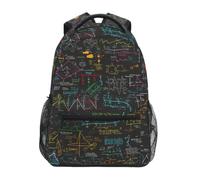 DDDIYEU Math Scientific Artistic Abstract Shoulder Backpack Student Bookbags for Travel Kid Girls Boys
