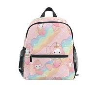 DDDIYEU Mermaid Cute Pastel Fantasy Toddler Backpack Bookbag Mini Shoulder Bag for 1-6 Years Travel Boys Girls Kids with Chest Strap Clip Whistle