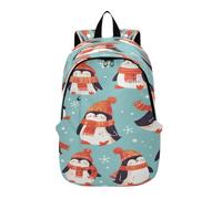 DDDIYEU Orange Penguins Festive Adorable Winter Lightweight Laptop Backpack Hiking Daypack for Travel Camping Outdoor