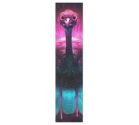 DDDIYEU Ostrich Star Pink Blue Skateboard Grip Tape Sheets Creative Longboard Waterproof Griptapes for Youth Boys Girls Kids Men No Bubble Free Easy to Apply(1Pcs)