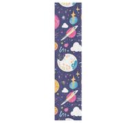 DDDIYEU Planets Stars Orbiting Cosmic Skateboard Grip Tape Sheets Creative Longboard Waterproof Griptapes for Youth Boys Girls Kids Men No Bubble Free Easy to Apply(1Pcs)