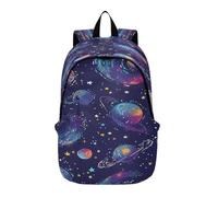 DDDIYEU Purple Planets Cosmic Fantasy Lightweight Laptop Backpack Hiking Daypack for Travel Camping Outdoor