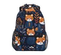 DDDIYEU Red Pandas Playful Forest Shoulder Backpack Student Bookbags for Travel Kid Girls Boys